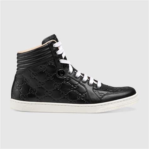 gold high top gucci|gucci signature high top sneaker.